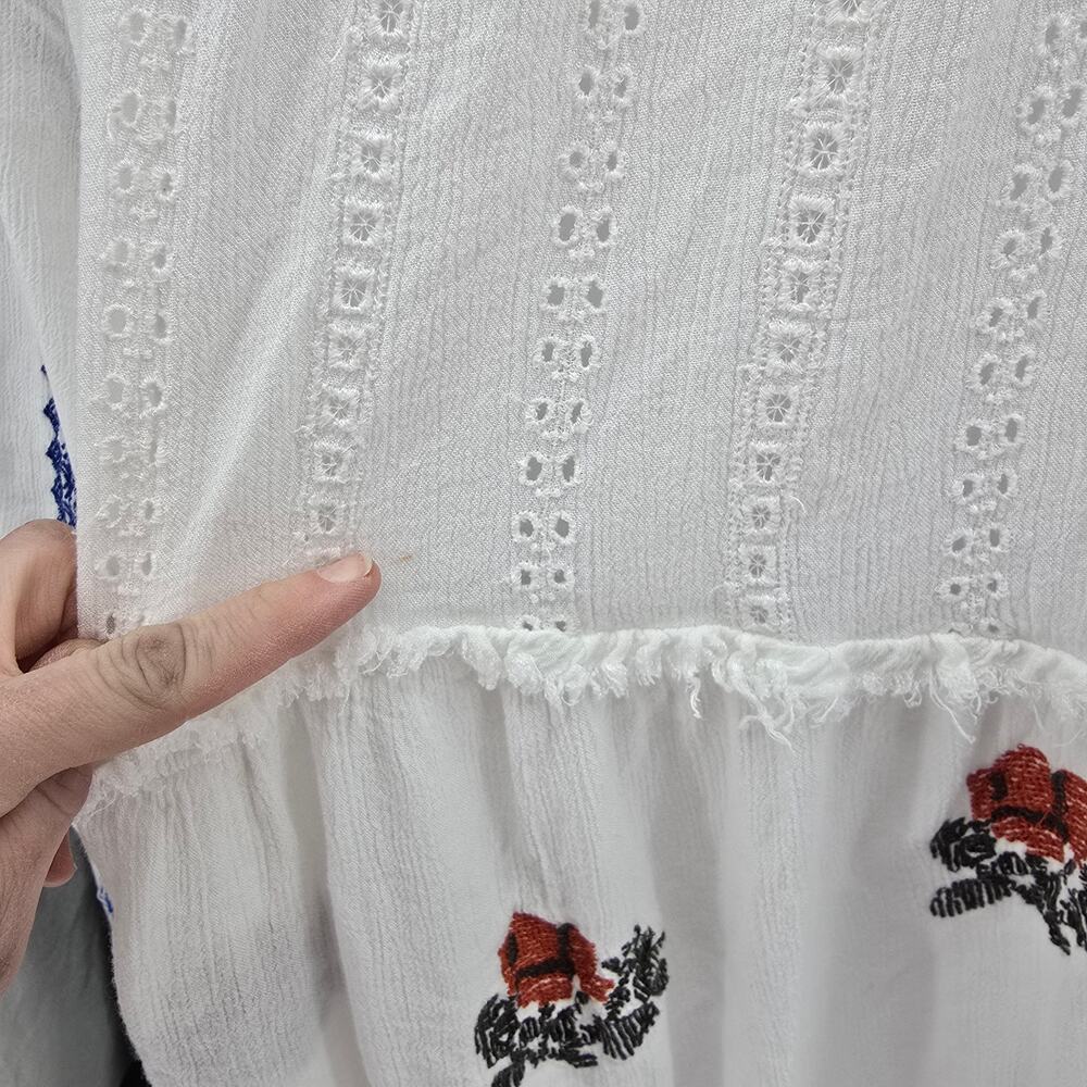 Free People Wild Horses Mini Dress White S - Picture 3 of 7